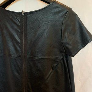 Faux Leather Mini Dress
